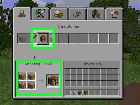 making a table in minecraft.